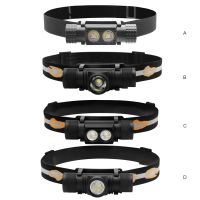 【DT】hot！ Headlight Super Adjustable Headlamp IPX6 Flashlight Sensor Lamp D25-GCU2 USB Cable