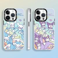 เคสลายรุ้ง Cinnamoroll Kuromi,เคสไล่ระดับสีสำหรับ Samsung Galaxy S23 S22บวก S21 S20 FE Note 20 A34 A14พิเศษ A54ปลอกซิลิโคน A13