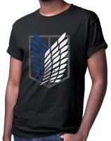 Attack on titan- Popular anime tv show fan black tshirt unisex all sizes t shirt