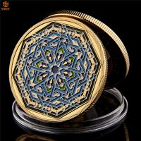 Ramadan Kareem Octagonal Saudi Arabic Islamic Gold Plated Replica Collectible Coin And Holiday Gift