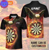 3D 2023 Personalized Name Darts Printed Summer Polo POLO shirt Unisex Darts Athlete Team POLO POLO shirt polo POL-77 (Private Chat Free Name&amp;Logo Change) New polo shirt