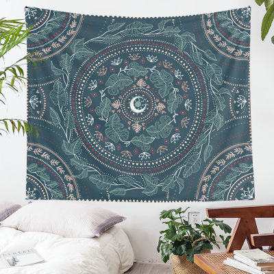 【cw】Bohemian plant Tapestry Wall Hanging Botanical Celestial Floral Wall Tapestry Hippie Flower Wall Cars Dorm Decor Wall Cloth