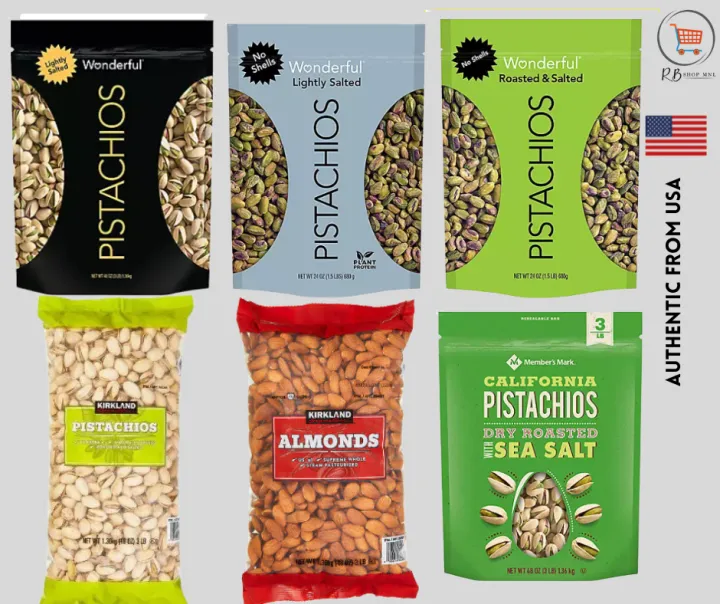 Kirkland and Wonderful Signature California Dry Roasted & Salted In