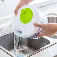 Limited Time Discounts Plastic Manual Vegetable Drier Salad Spinner Lettuce Greens Washer Crisper Strainer Household Kitchen Salad Vegetable Drier Tool