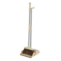 Broom and Dustpan Kit Vertical Automatic Cleaning Sweeping Stand Kit for Office Kitchen and Hall Broom and Dustpan Combination