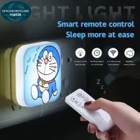 B&S Led Light Cartoon Kt Cat Doraemon Night Light Room Decoration Light Bedroom Light Wall Light Bed Head Lamp Remote Control/Switch