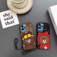 Oukitel เคส C32หมีสีน้ำตาลการ์ตูนเคสโทรศัพท์กันกระแทก