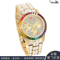 MISSFOX watches the new European and American fashion eye rainbow has big gold watch the diamonds British men watch --238811Hot selling mens watches❣♕✥