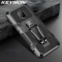 KEYSION เกราะกันกระแทกเคสสำหรับ Xiaomi Redmi Note 9 9S หมายเหตุ9 Pro Max ขาตั้งซิลิโคนสำหรับ Redmi Note 9T หมายเหตุ8 Pro