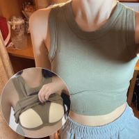 Crop Top Women Sexy Sleeveless Fashion Female Underwear Lady Camisole Basic T-shirt Vest Lingerie Bras Tube Tops With Chest Pad