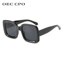 {Paopao glasses} OEC CPO Lady Steam Punk Square แว่นตากันแดดสำหรับผู้ชายแฟชั่นแว่นตากันแดดสีดำผู้หญิง Shades UV400สุภาพสตรีแว่นตา O851