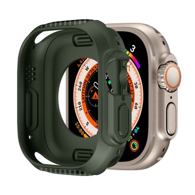 เคสสำหรับ Apple Watch ซีรีส์อัลตร้านาฬิกาอัจฉริยะ49มม. ซิลิโคนป้องกัน Iwatch 49กันชน