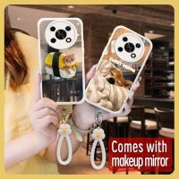 Full edging originality Phone Case For Huawei Honor X30/X9 5G Global/Magic4 Lite Makeup mirror dustproof tulip texture