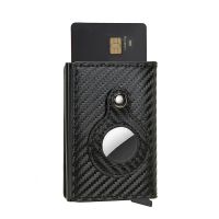 hot！【DT】☏♦  Rfid Carbon Card Holder Airtag Men Bank Credit Cardholder Minimalist Wallet Metal Air Tag Male Vallet for Tarjetero