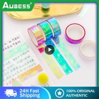 Washi plester versi warna bahan akun tangan Korea untuk buku tempel Diy album tahan air pita gradien Laser dekoratif