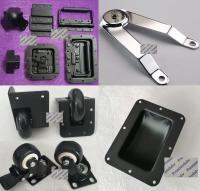 2Pcs/Lot Black Road Flight Audio Case Recessed Butterfly Hasp Latch Hinge Corner Brace Spring Pull Caster Hardware Kit
