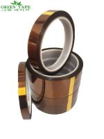 TPS Green Tape High Temperature Gold Kapton Polyimide Tape แคปต้อนเทป โพลิไอมายด์เทป เทปฉนวนกันความร้อน เทปทนความร้อน ขนาดหน้ากว้าง 10,15,20 มม. ความยาว 33 เมตร แพ็ค 3