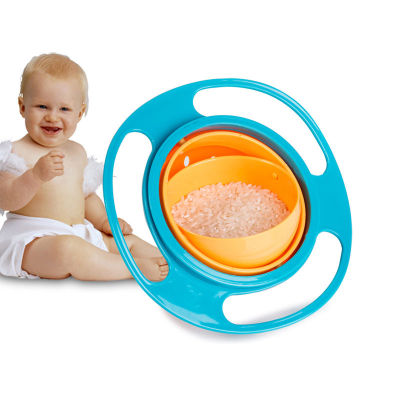 2015 New Childrens Toy Tumbler Bowl Saucer Gyro Baby Rice Bowl Gift BOM666