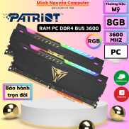 Ram DDR4 8GB 16GB Bus 3600MHz Viper STEEL RGB PATRIOT, Thương hiệu Mỹ