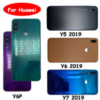 ฝาครอบกระจกแบตหลังพร้อมเลนส์กระจกสำหรับ Huawei Y6P Y5 2019 Y6 Y7 2019 P เคส2019อัจฉริยะฝาครอบกระจกด้านหลัง