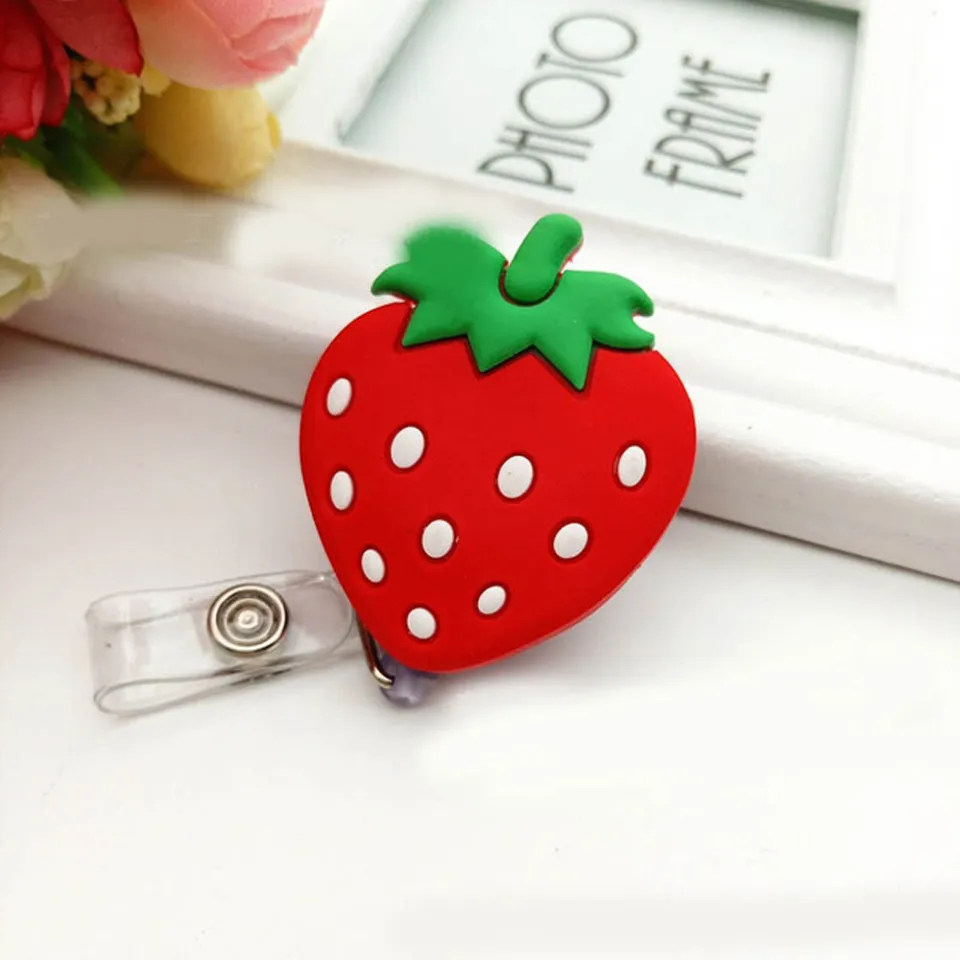 Strawberry Printed Retractable Badge Holders with Clip Badge Reels Id Card  Holder Id Name Card Badge Clip for Office Doctor Nurse : :  Stationery & Office Supplies