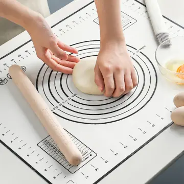 Cheap Large Silicone Mat Kitchen Kneading Dough Baking Mat Cooking Cake  Pastry Non-stick Rolling Dough Pads Tools Sheet Accessories
