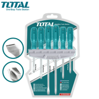 TOTAL ชุดไขควง 6 ตัวชุด (ปากแบน+ปากแฉก) พร้อมแผงแขวนผนัง รุ่น THTDC250601 ( 6 pcs Screwdriver Set )