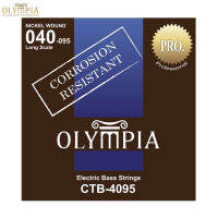 Olympia® CTB-4095 สายกีตาร์เบส สายเบส แบบ Nickel Wound แบบเคลือบ ซีรี่ย์ PRO ของแท้ 100% (Long Scale, 0.040 - 0.095)