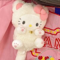 Sanrio Kawaii H ello K Itty พวงกุญแจ KT แมวตุ๊กตากระเป๋านักเรียนจี้น่ารักเด็กของเล่นตุ๊กตาน่ารักอะนิเมะ accessor. ของขวัญคาดเอว