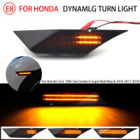 2ชิ้น LED ด้านข้าง Marker Light สัญญาณรมควันเลนส์สำหรับ Honda Civic Sedan Hatchback Coupe 2016, 2017, 2018, 2019, 2020, 2021