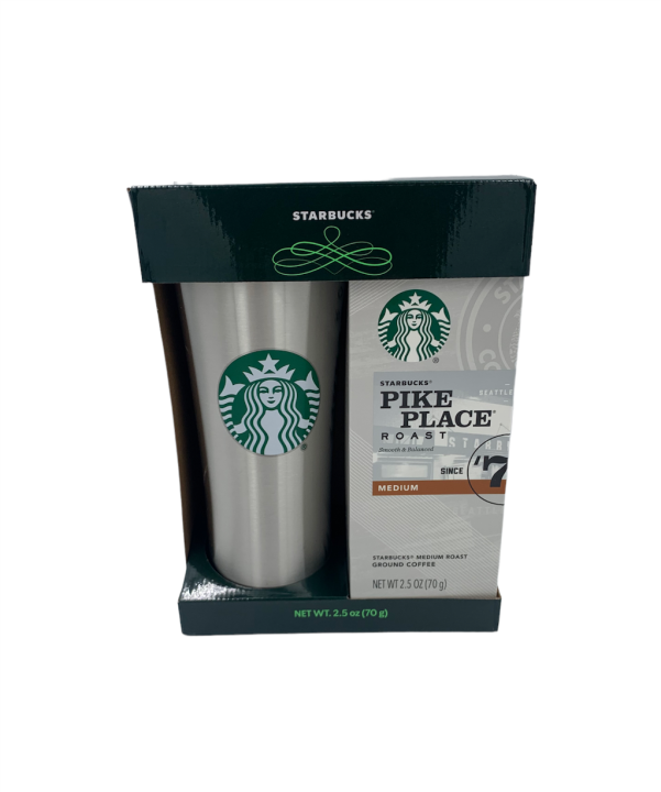 starbucks-gift-packs-travel-tumbler-20-fl-oz-w-pike-place-roast-coffee-กาแฟstarbucks-pike-place-71-roast-พร้อม-ถ้วยstainlessเก็บความร้อน-ความเย็น-ในชุดของขวัญ