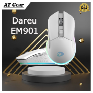 Chuột không dây Gaming DAREU EM901 RGB - WHITE BRAVO ATG4090 sensor