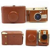 กระเป๋าเคสใส่กล้องหนัง PU สีน้ำตาลแบบย้อนยุคสำหรับ Lomo Sanremo มีกระเป๋ากล้องฝาครอบกล้องป้องกัน Tali Bahu