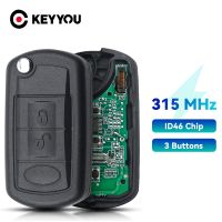 KEYYOU 433Mhz 3ปุ่มรีโมทพลิกพับได้ที่ห้อยกุญแจรถรีโมทปุ่มควบคุมสำหรับแลนด์โรเวอร์ ดิสคัฟเวอรี่  เรนจ์โรเวอร์สปอร์ต3