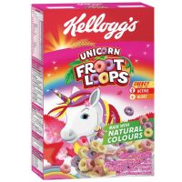 Kelloggs Unicorn Froot Loops เคลล็อกส์ ซีเรียลอาหารเช้า ยูนิคอร์นฟรูตลูปส์ 300g.