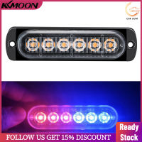 [Car Light]KKmoon 12-24โวลต์ LED S Trobe ไฟเตือนฉุกเฉินกระพริบไฟเตือนแถบแสงสำหรับรถยนต์รถบรรทุกรถตู้รถ ATV SUV เรือยอชท์ยานพาหนะ