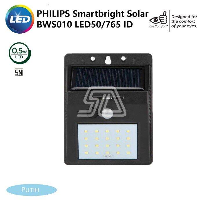 PHILIPS SmartBright Solar BWS010 LED50 0.5W 765 ID Lampu Sorot Dinding ...