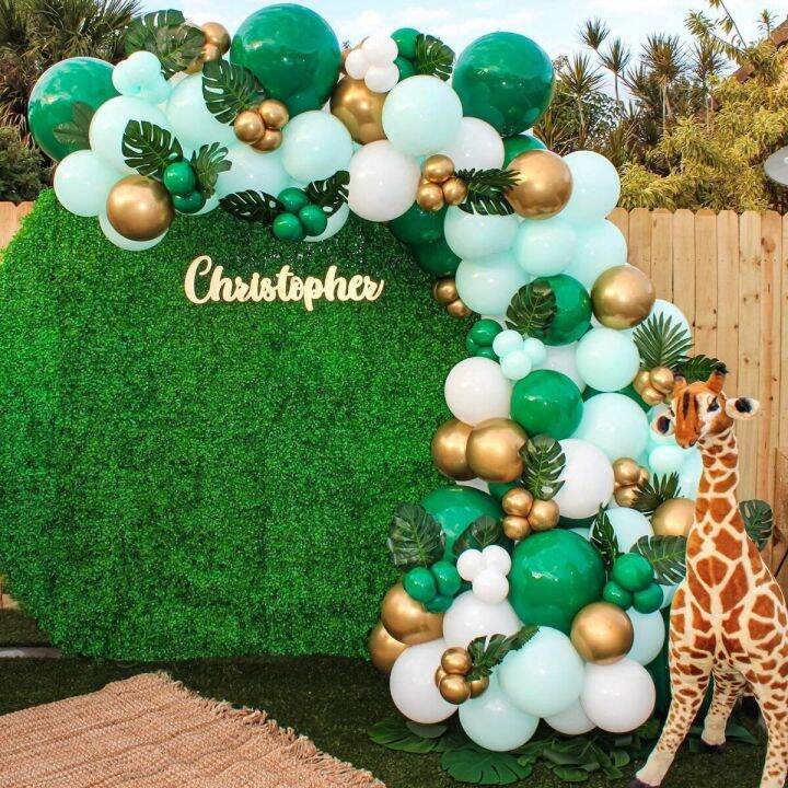 macaron-green-balloon-garland-arch-kit-jungle-safari-theme-birthday-party-decorations-kids-wedding-balloon-baby-shower-boy-decor-balloons