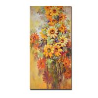 Barocco No Frame  Hand Painted Modern Abstract Large Size Sunflower Picture Oil Painting Canvas Living Room Home Decor Drop Shipping