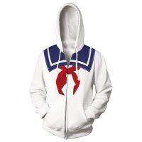 Ghostbusters คอสเพลย์3D พิมพ์ Hood Hoodie Zipper Up Pullover Coat Jacket