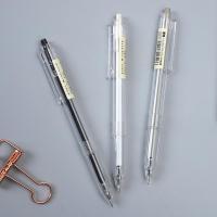 I JIANWU หมึกดำปากกาหมึกเจล12ชิ้น/เซ็ต0.35/0.5มม. สไตล์เรียบง่ายสำหรับนักเรียนเขียนอุปกรณ์การเรียนน่ารักๆแบบปากกา