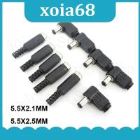 xoia68 Shop Right angle DC male female Power Connector Plug 5.5MM * 2.5MM / 2.1MM Jack Socket Adapter straight 90 Degree 5.5*2.5MM 5521