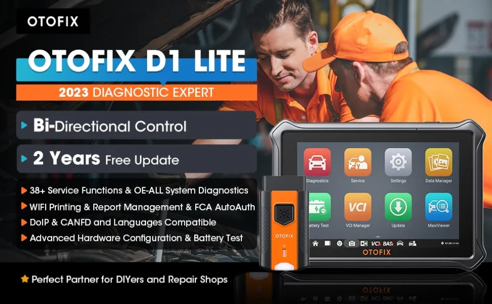 OTOFIX D1 Scanner: 2023 New Ver. OE-Level Diagnosis with 2 Years Free  Update, Bi-Directional Diagnostic Scan Tool, 38+ Services, Full System