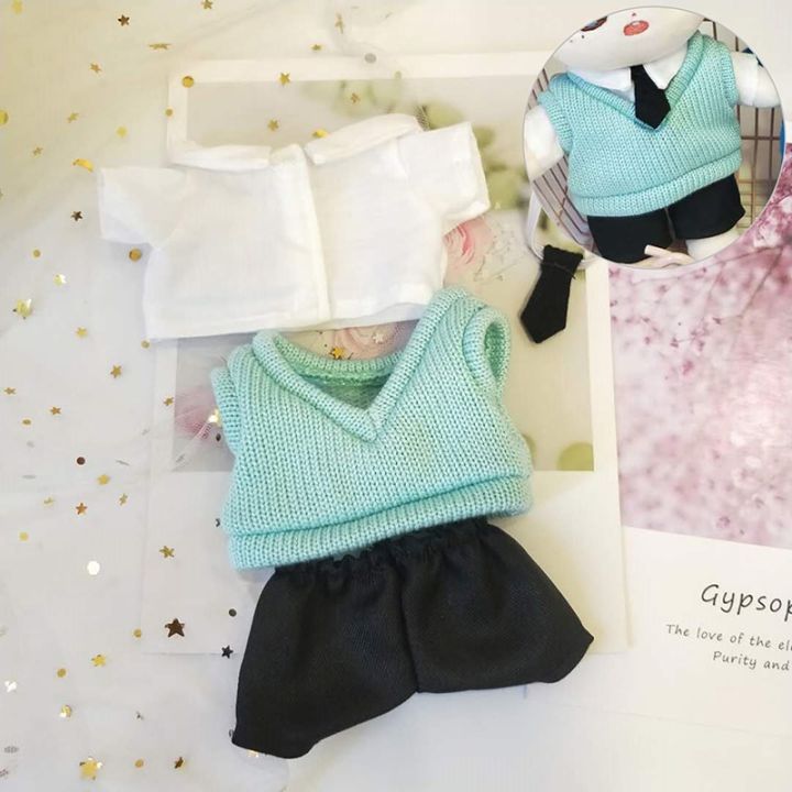 เสื้อผ้าตุ๊กตาไอดอล20cm-สำหรับตุ๊กตาผ้ากำมะหยี่ชุดตุ๊กตาเกาหลี-boneka-mainan-เสื้อกันหนาวสไตล์ใหม่