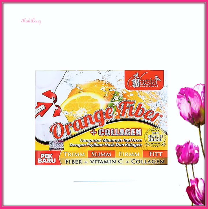 V ASIA ORANGE FIBER 🎈 COLLAGEN VASIA ( KOTAK ) Lazada