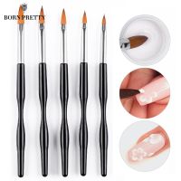 3PCS/5PCS Nail Brush For Manicure Black Acrylic French Stripe Nail Art Liner Brush Set 3D Tips Drawing Pen UV Gel Painting Tool Artist Brushes Tools