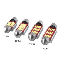 100X Canbus ข้อผิดพลาดฟรี Festoon 31มม. 36มม. 39มม. 41มม. C5w C10w อัตโนมัติ12 Smd 4014 LED ภายในรถโดมโคมไฟอ่านหนังสือหลอดไฟสีขาว