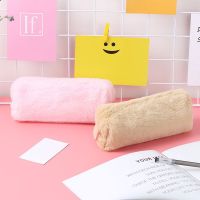 HZ1PC Girl Zipper Pencil Case Makeup Pouch Coin Purse Storage Bag Cute Fuzzy Fluffy Plush