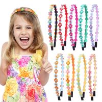 【CC】۞  Flowers Wedding Headbands Embroidery Kids bridesmaid Chrysanthemum Headwear Hair Accessories