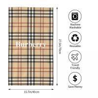 Burberry (2) ผ้าขนหนู ทรงสี่เหลี่ยม ดูดซับน้ํา 70x40 ซม. สําหรับเล่นกีฬา ฟิตเนส โยคะ กลางแจ้ง hl